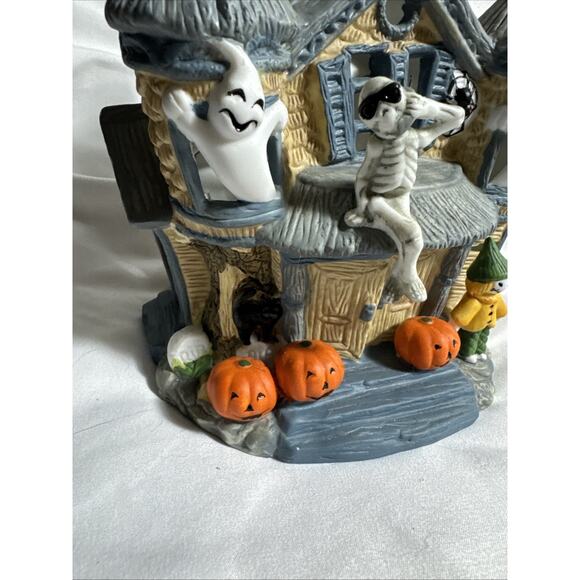 Vintage PartyLite Haunted Tealight House P7311 Retired Ghost Halloween Spooky 8’ - Picture 6 of 11